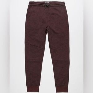 NWT Blue Crown Burgundy Boy's Streaky Slub Joggers